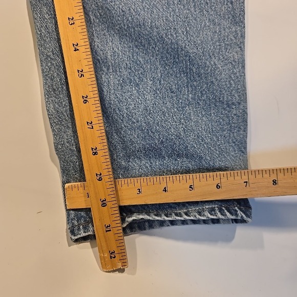 VTG 1997 Gap 1969 Men 31x32 Blue High Rise Tapered Jeans 7in Leg 90s USA Loose - Picture 8 of 12